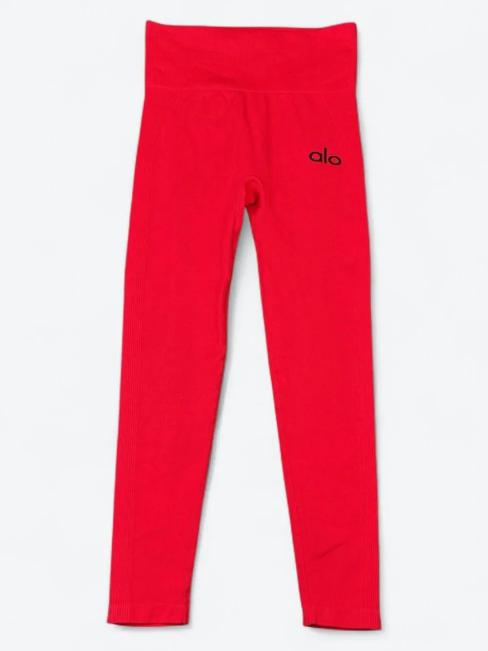 Alo Yoga LEG09 Ribbed High Waist Leggings Red Size M Excellent